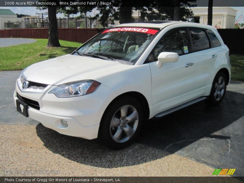 White Diamond Pearl / Taupe 2008 Acura RDX Technology
