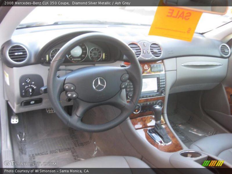 Diamond Silver Metallic / Ash Grey 2008 Mercedes-Benz CLK 350 Coupe