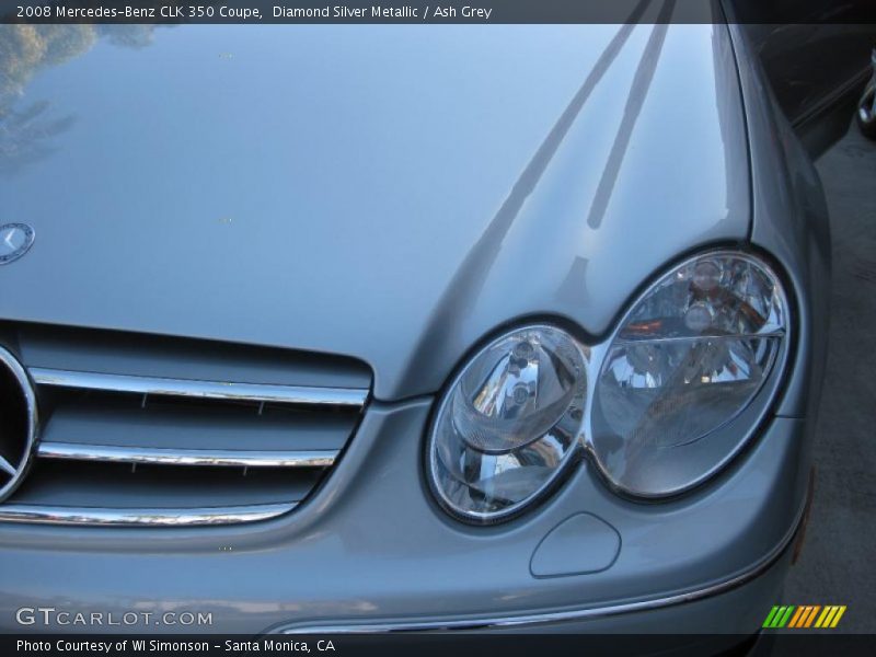 Diamond Silver Metallic / Ash Grey 2008 Mercedes-Benz CLK 350 Coupe