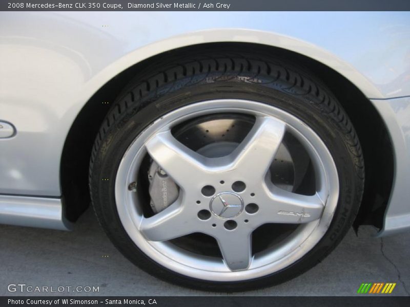 Diamond Silver Metallic / Ash Grey 2008 Mercedes-Benz CLK 350 Coupe