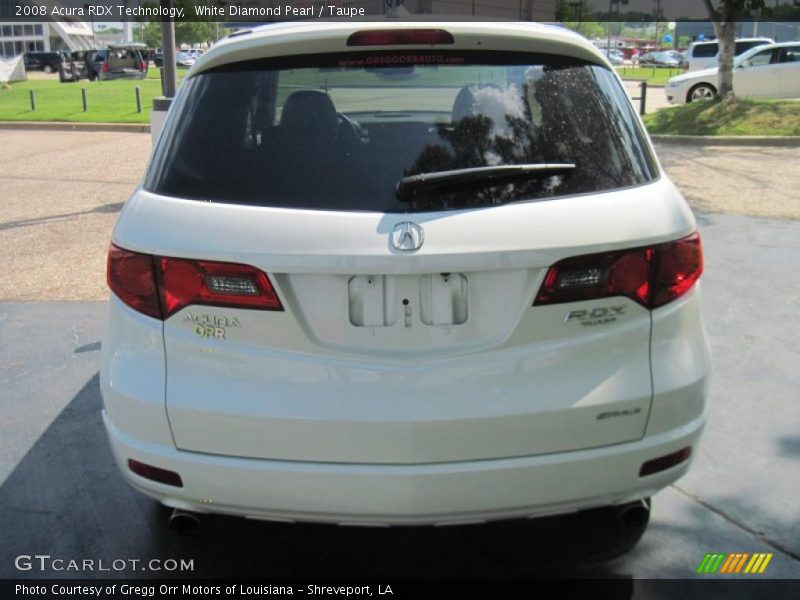 White Diamond Pearl / Taupe 2008 Acura RDX Technology