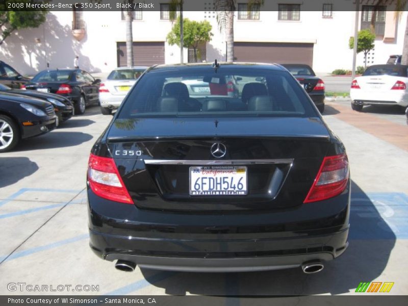 Black / Black 2008 Mercedes-Benz C 350 Sport