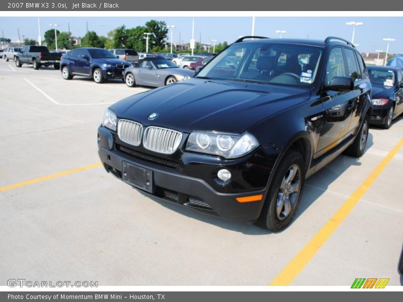 Jet Black / Black 2007 BMW X3 3.0si