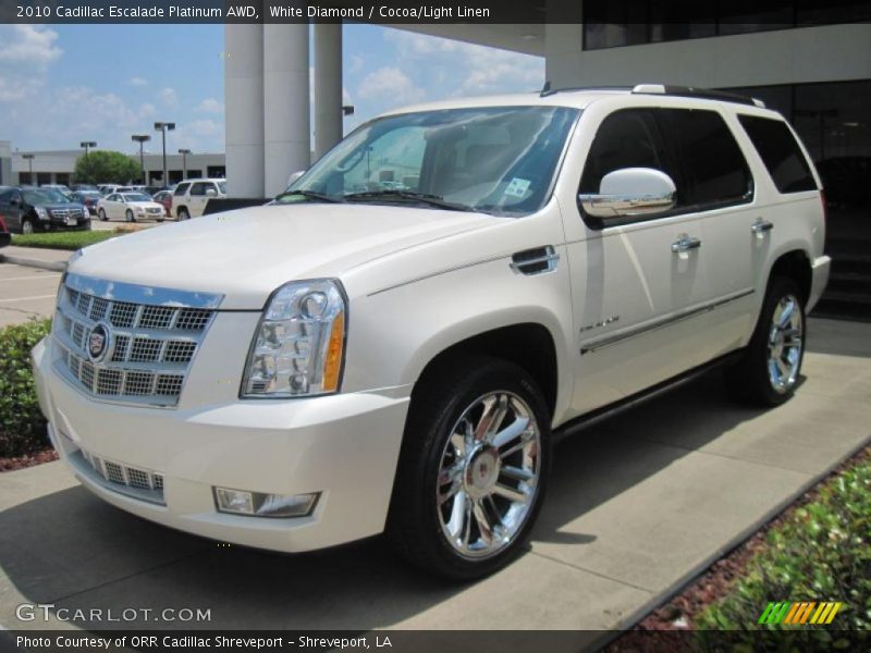 White Diamond / Cocoa/Light Linen 2010 Cadillac Escalade Platinum AWD