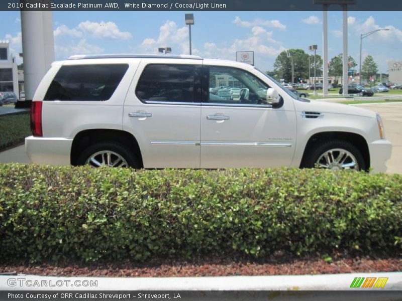 White Diamond / Cocoa/Light Linen 2010 Cadillac Escalade Platinum AWD