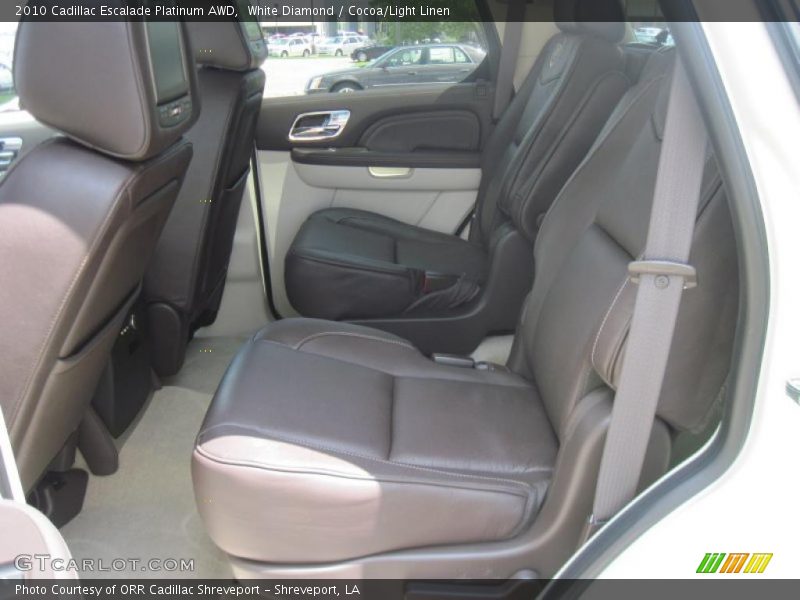 White Diamond / Cocoa/Light Linen 2010 Cadillac Escalade Platinum AWD