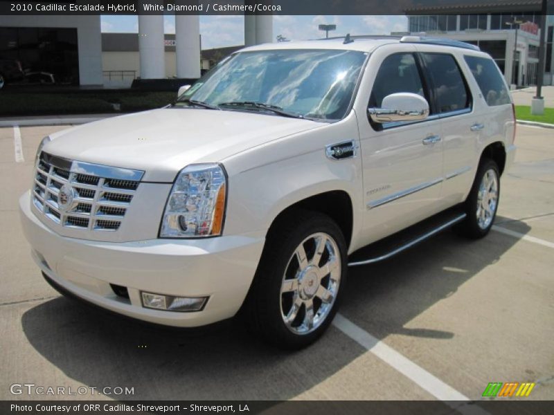White Diamond / Cashmere/Cocoa 2010 Cadillac Escalade Hybrid