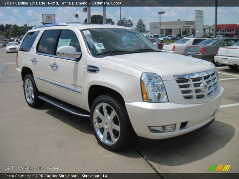 White Diamond / Cashmere/Cocoa 2010 Cadillac Escalade Hybrid