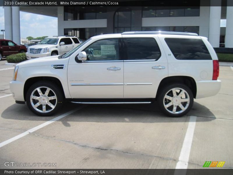 White Diamond / Cashmere/Cocoa 2010 Cadillac Escalade Hybrid