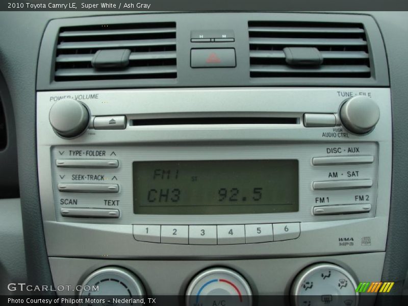 Super White / Ash Gray 2010 Toyota Camry LE