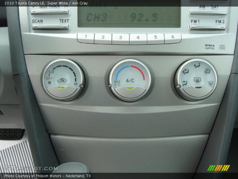 Super White / Ash Gray 2010 Toyota Camry LE