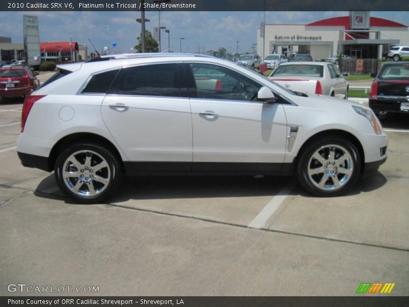 Platinum Ice Tricoat / Shale/Brownstone 2010 Cadillac SRX V6