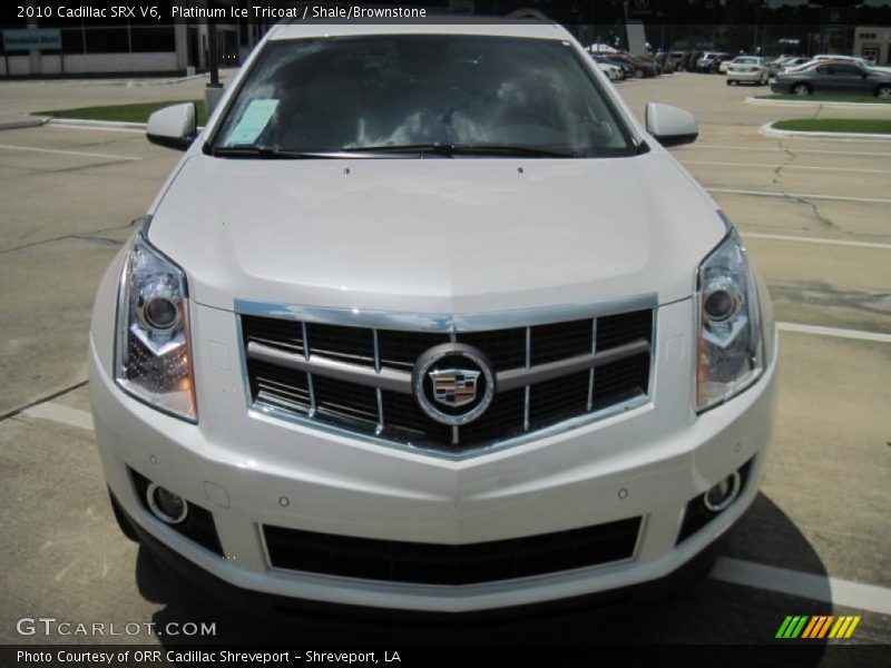 Platinum Ice Tricoat / Shale/Brownstone 2010 Cadillac SRX V6