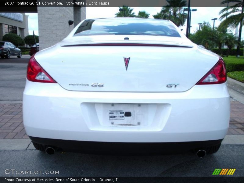 Ivory White / Light Taupe 2007 Pontiac G6 GT Convertible