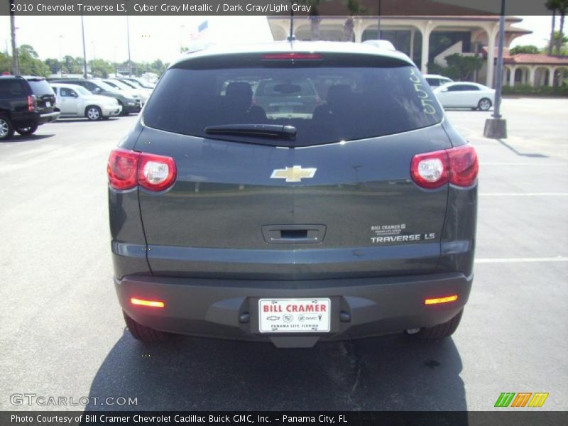 Cyber Gray Metallic / Dark Gray/Light Gray 2010 Chevrolet Traverse LS