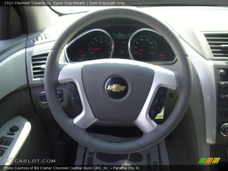 Cyber Gray Metallic / Dark Gray/Light Gray 2010 Chevrolet Traverse LS
