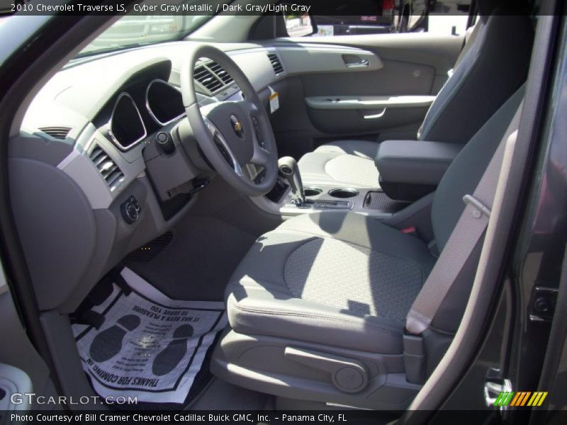 Cyber Gray Metallic / Dark Gray/Light Gray 2010 Chevrolet Traverse LS