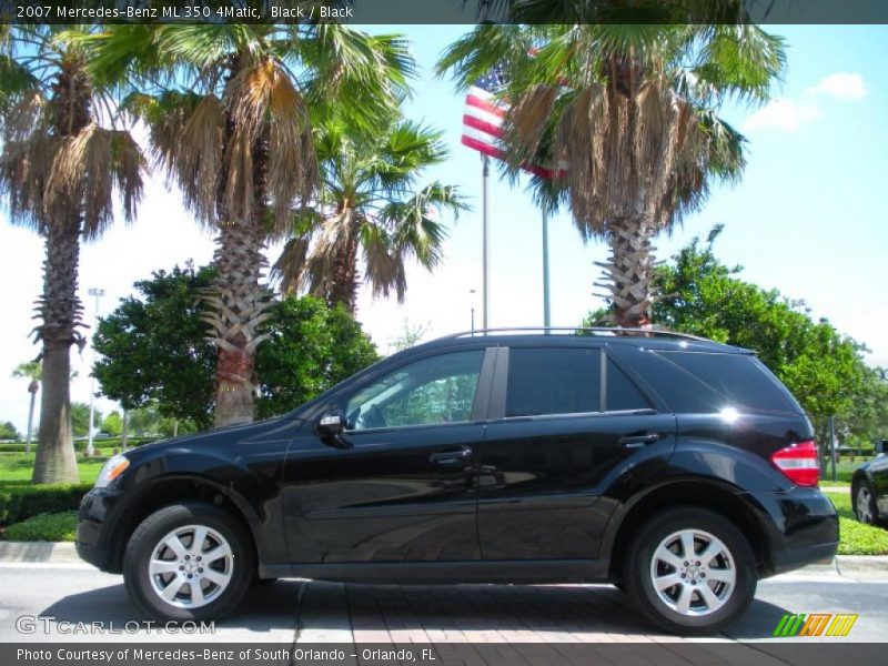 Black / Black 2007 Mercedes-Benz ML 350 4Matic