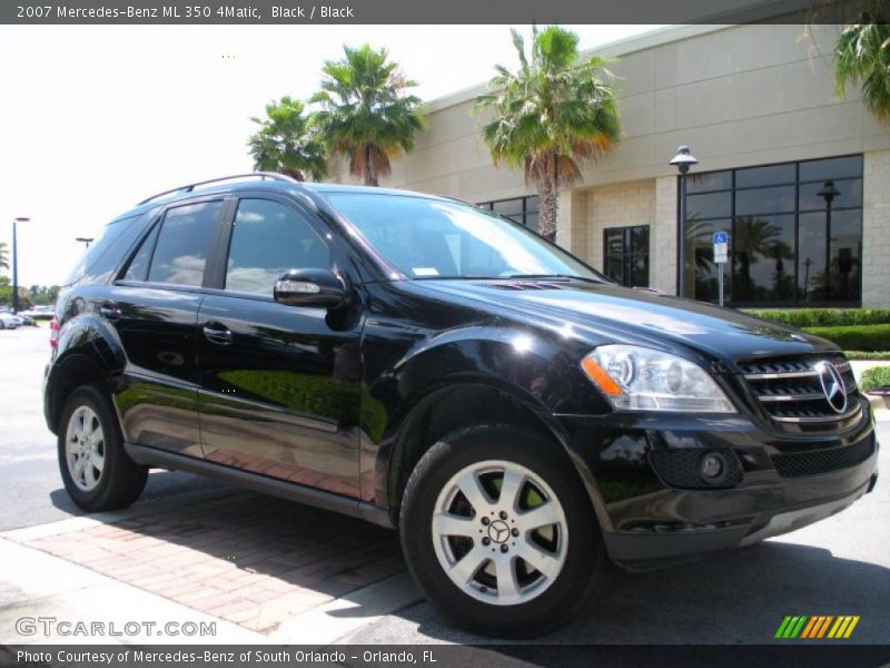 Black / Black 2007 Mercedes-Benz ML 350 4Matic