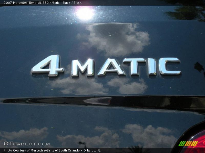 Black / Black 2007 Mercedes-Benz ML 350 4Matic