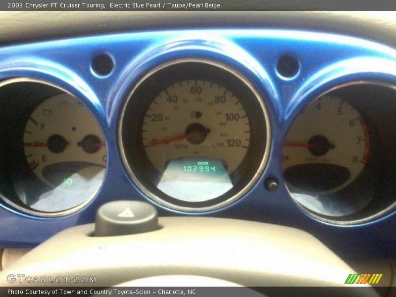 Electric Blue Pearl / Taupe/Pearl Beige 2003 Chrysler PT Cruiser Touring