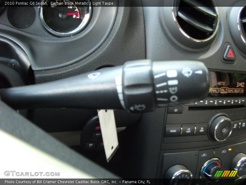 Carbon Black Metallic / Light Taupe 2010 Pontiac G6 Sedan
