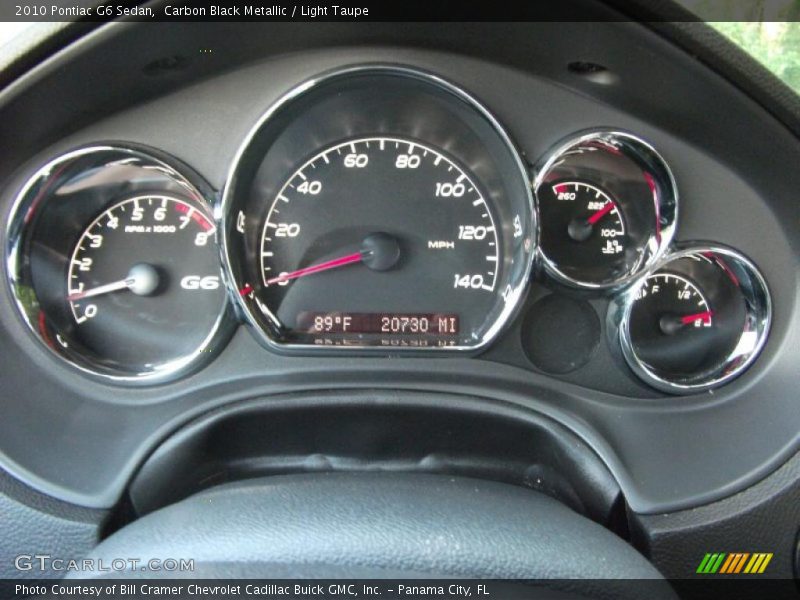 Carbon Black Metallic / Light Taupe 2010 Pontiac G6 Sedan