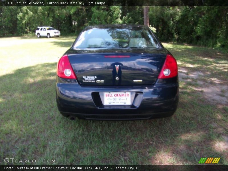 Carbon Black Metallic / Light Taupe 2010 Pontiac G6 Sedan