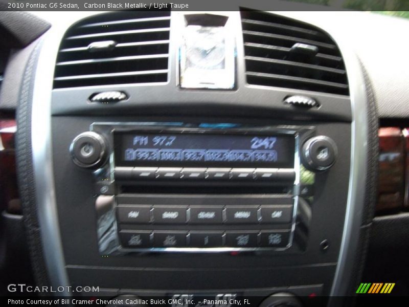 Carbon Black Metallic / Light Taupe 2010 Pontiac G6 Sedan