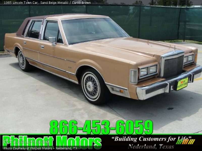 Sand Beige Metallic / Carob Brown 1985 Lincoln Town Car