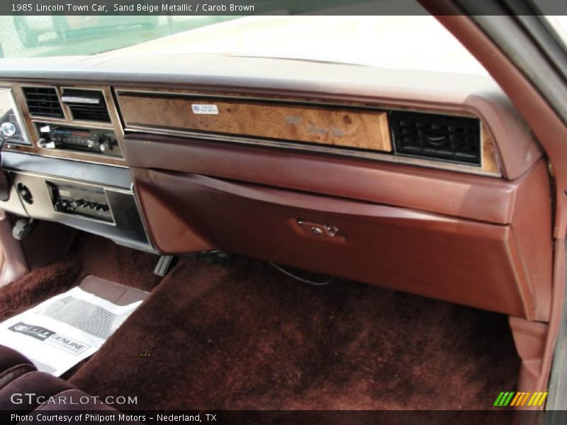 Dashboard of 1985 Town Car 