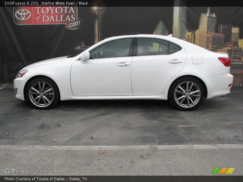 Starfire White Pearl / Black 2008 Lexus IS 250