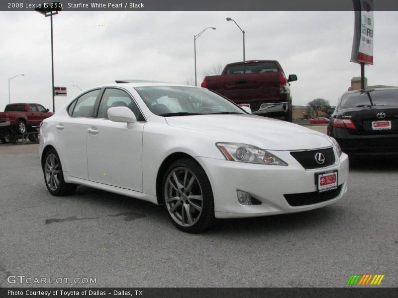 Starfire White Pearl / Black 2008 Lexus IS 250