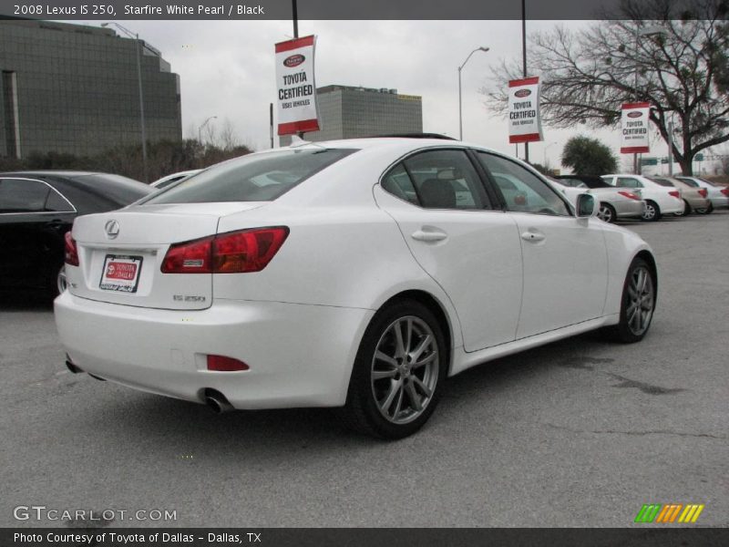Starfire White Pearl / Black 2008 Lexus IS 250