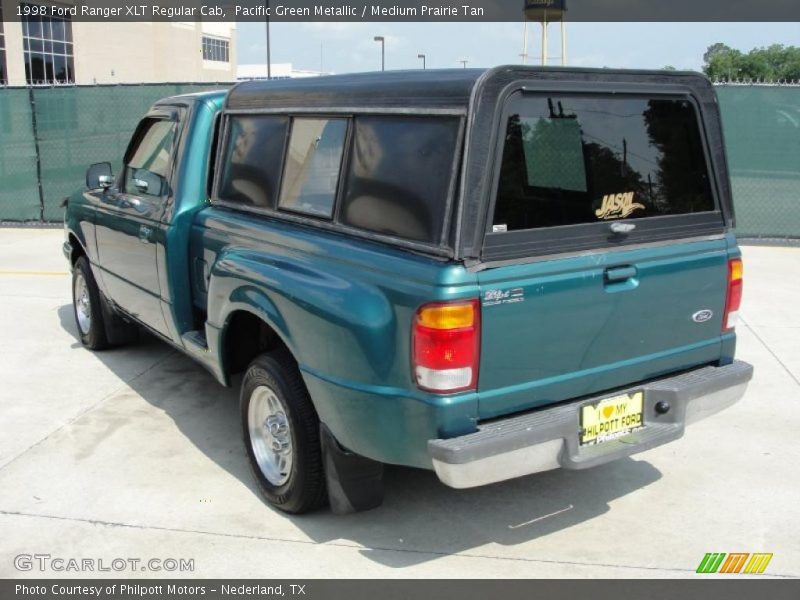 Pacific Green Metallic / Medium Prairie Tan 1998 Ford Ranger XLT Regular Cab