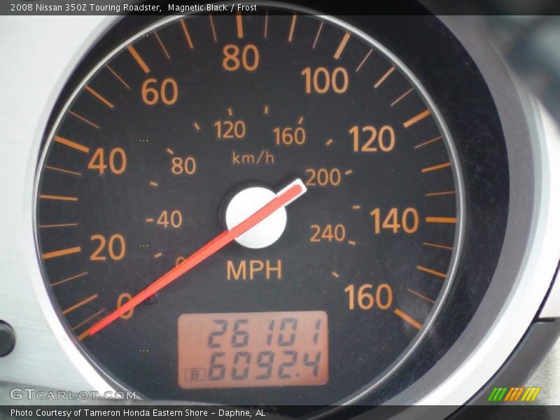 Magnetic Black / Frost 2008 Nissan 350Z Touring Roadster