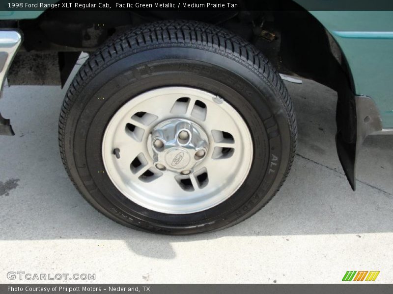 Pacific Green Metallic / Medium Prairie Tan 1998 Ford Ranger XLT Regular Cab