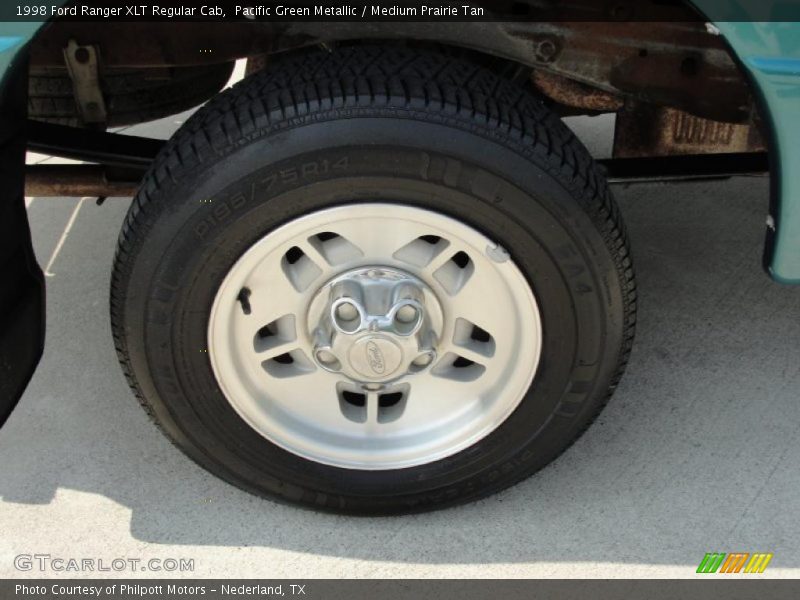 Pacific Green Metallic / Medium Prairie Tan 1998 Ford Ranger XLT Regular Cab