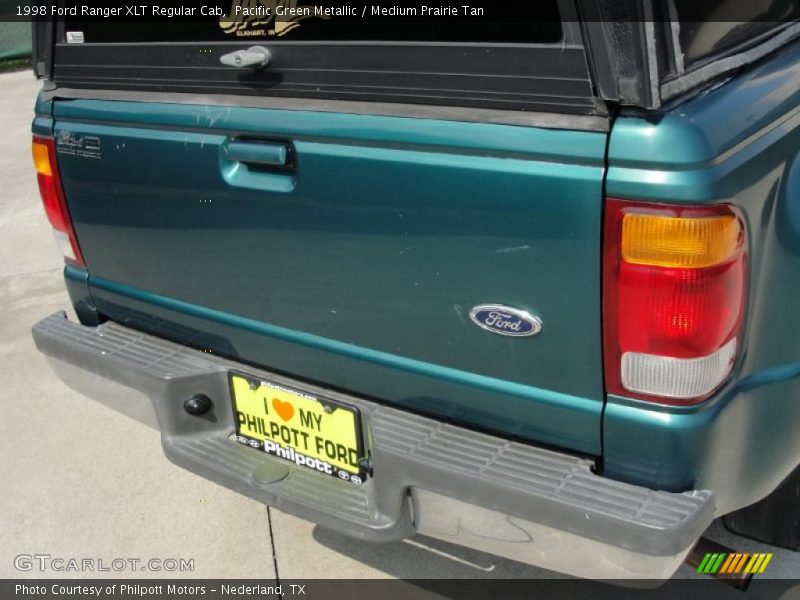 Pacific Green Metallic / Medium Prairie Tan 1998 Ford Ranger XLT Regular Cab