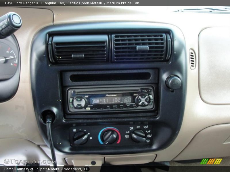 Pacific Green Metallic / Medium Prairie Tan 1998 Ford Ranger XLT Regular Cab