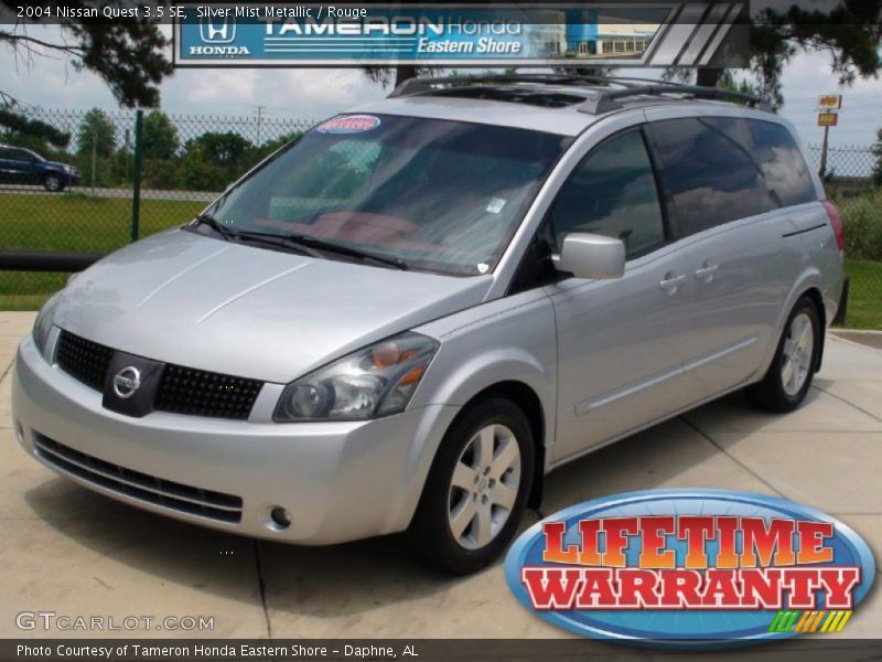 Silver Mist Metallic / Rouge 2004 Nissan Quest 3.5 SE