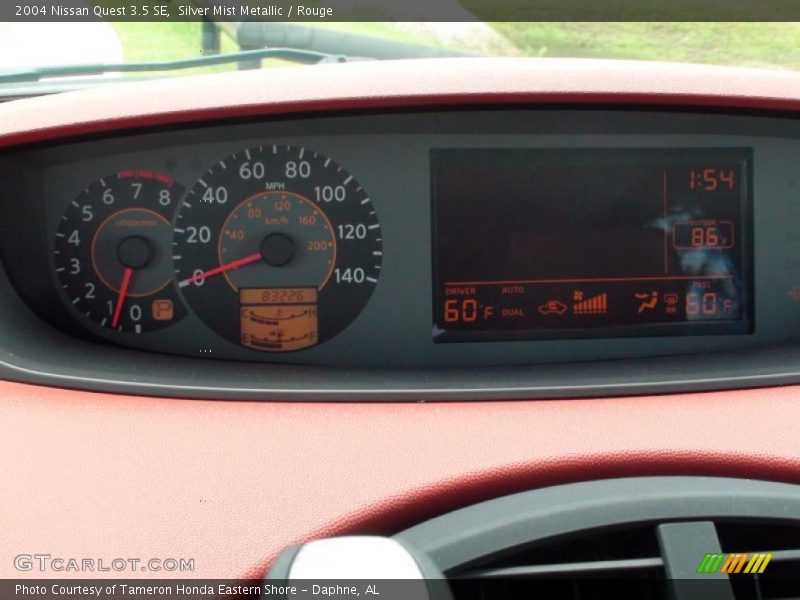 Silver Mist Metallic / Rouge 2004 Nissan Quest 3.5 SE
