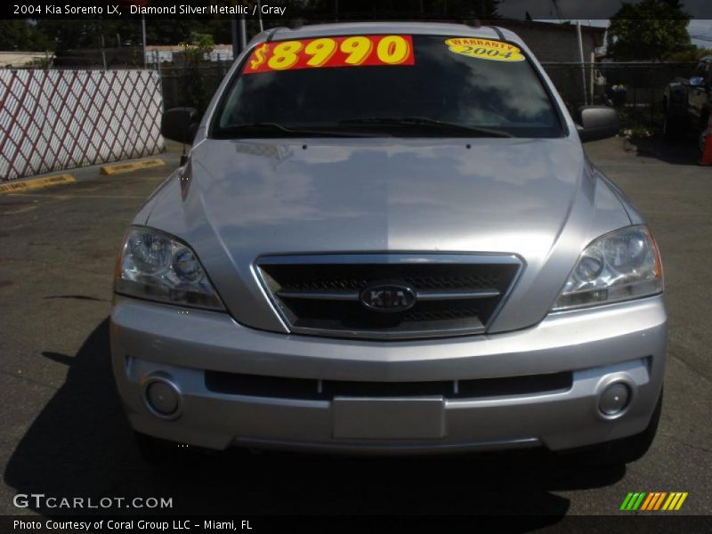 Diamond Silver Metallic / Gray 2004 Kia Sorento LX