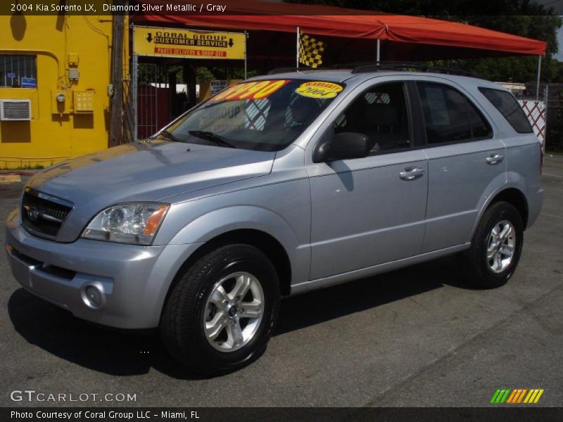 Diamond Silver Metallic / Gray 2004 Kia Sorento LX