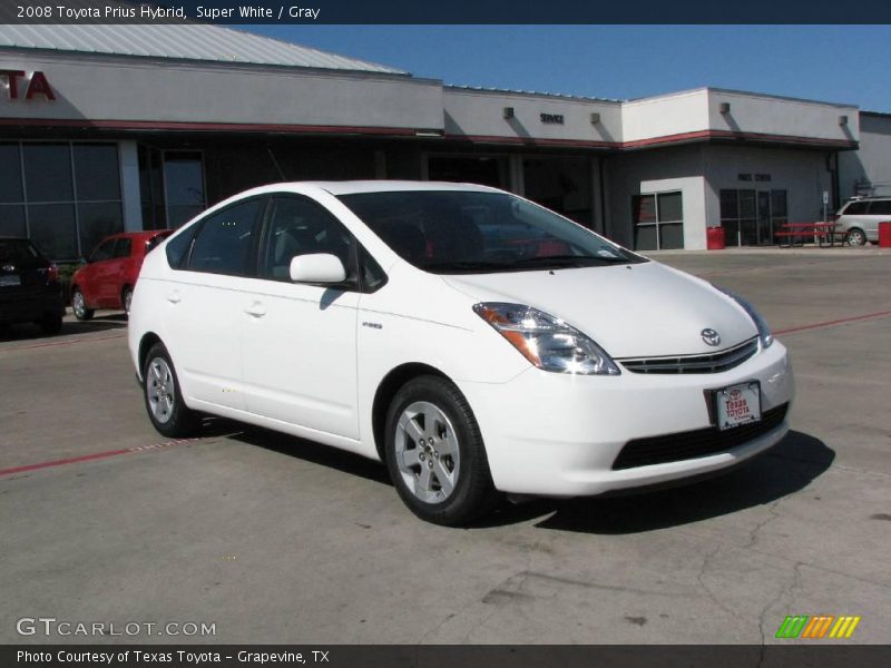 Super White / Gray 2008 Toyota Prius Hybrid