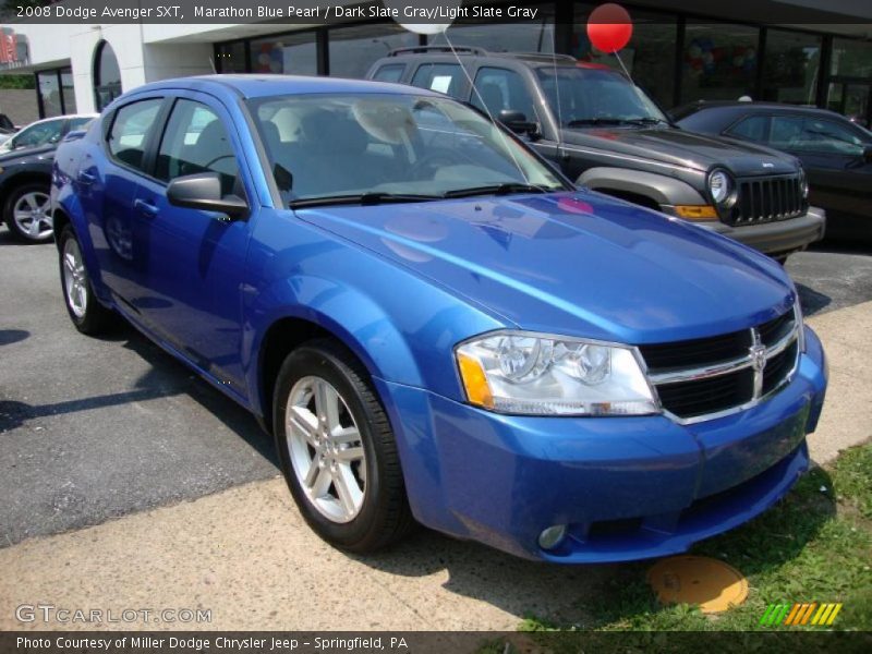 Marathon Blue Pearl / Dark Slate Gray/Light Slate Gray 2008 Dodge Avenger SXT