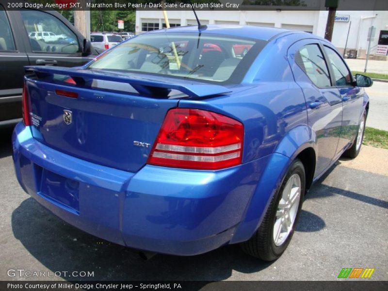 Marathon Blue Pearl / Dark Slate Gray/Light Slate Gray 2008 Dodge Avenger SXT