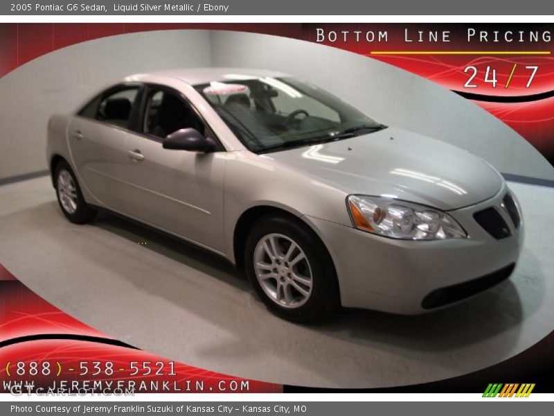 Liquid Silver Metallic / Ebony 2005 Pontiac G6 Sedan