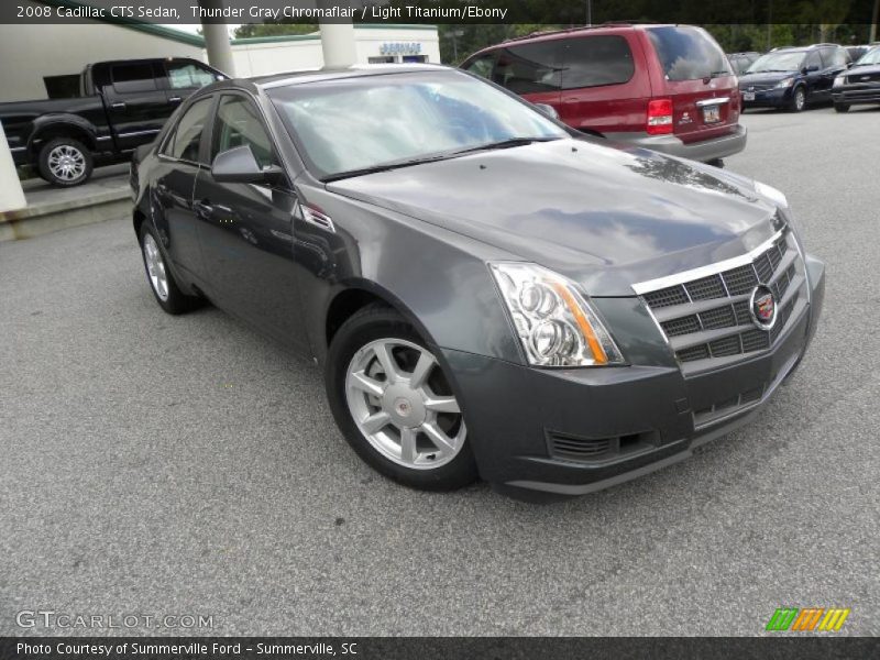 Thunder Gray Chromaflair / Light Titanium/Ebony 2008 Cadillac CTS Sedan