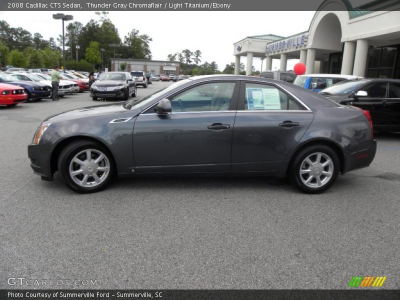Thunder Gray Chromaflair / Light Titanium/Ebony 2008 Cadillac CTS Sedan